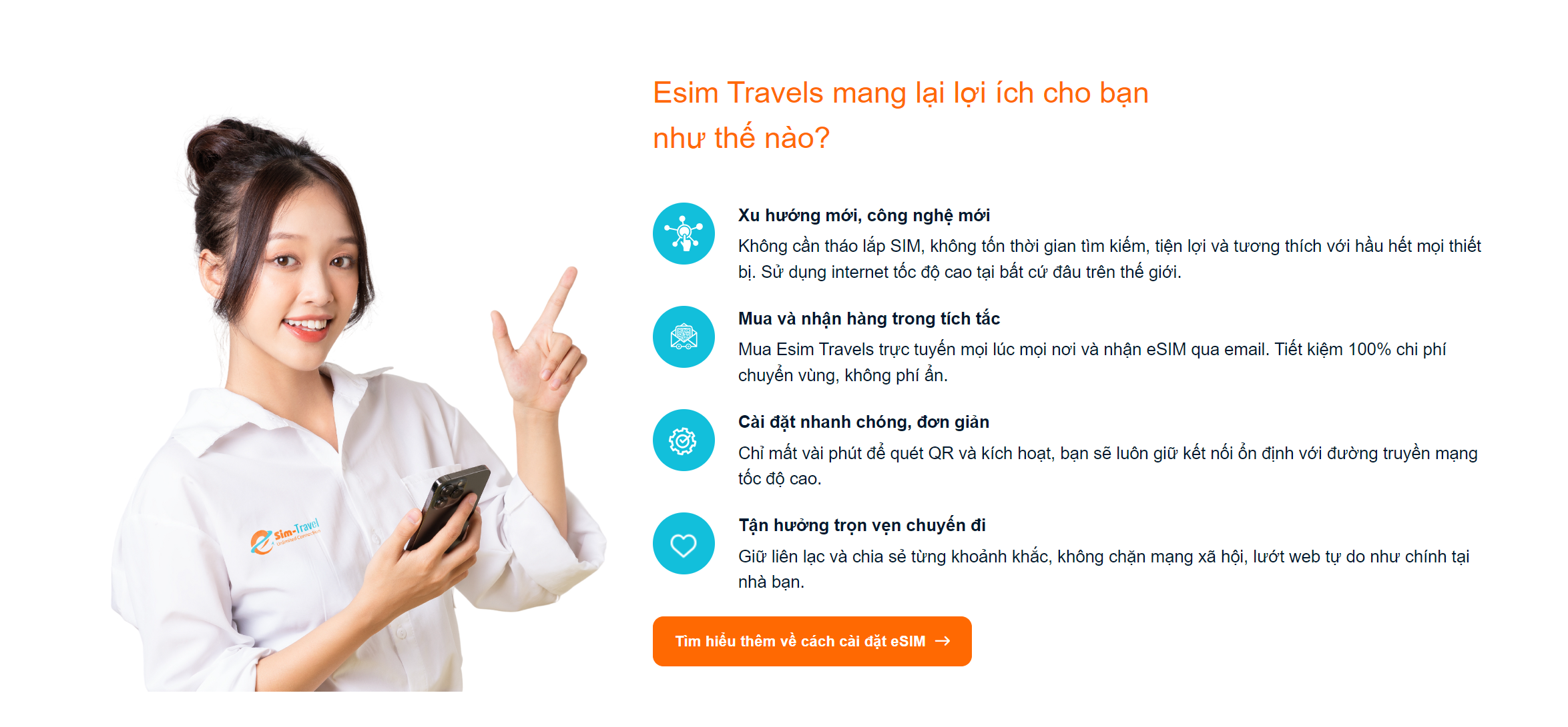 4 lợi ích Esim Travels mang lại cho bạn